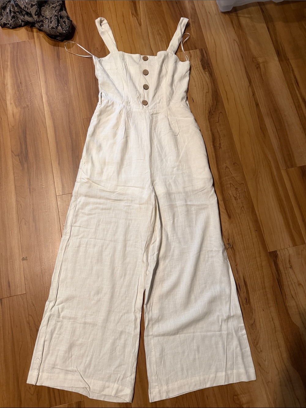 White Linen Jumpsuit